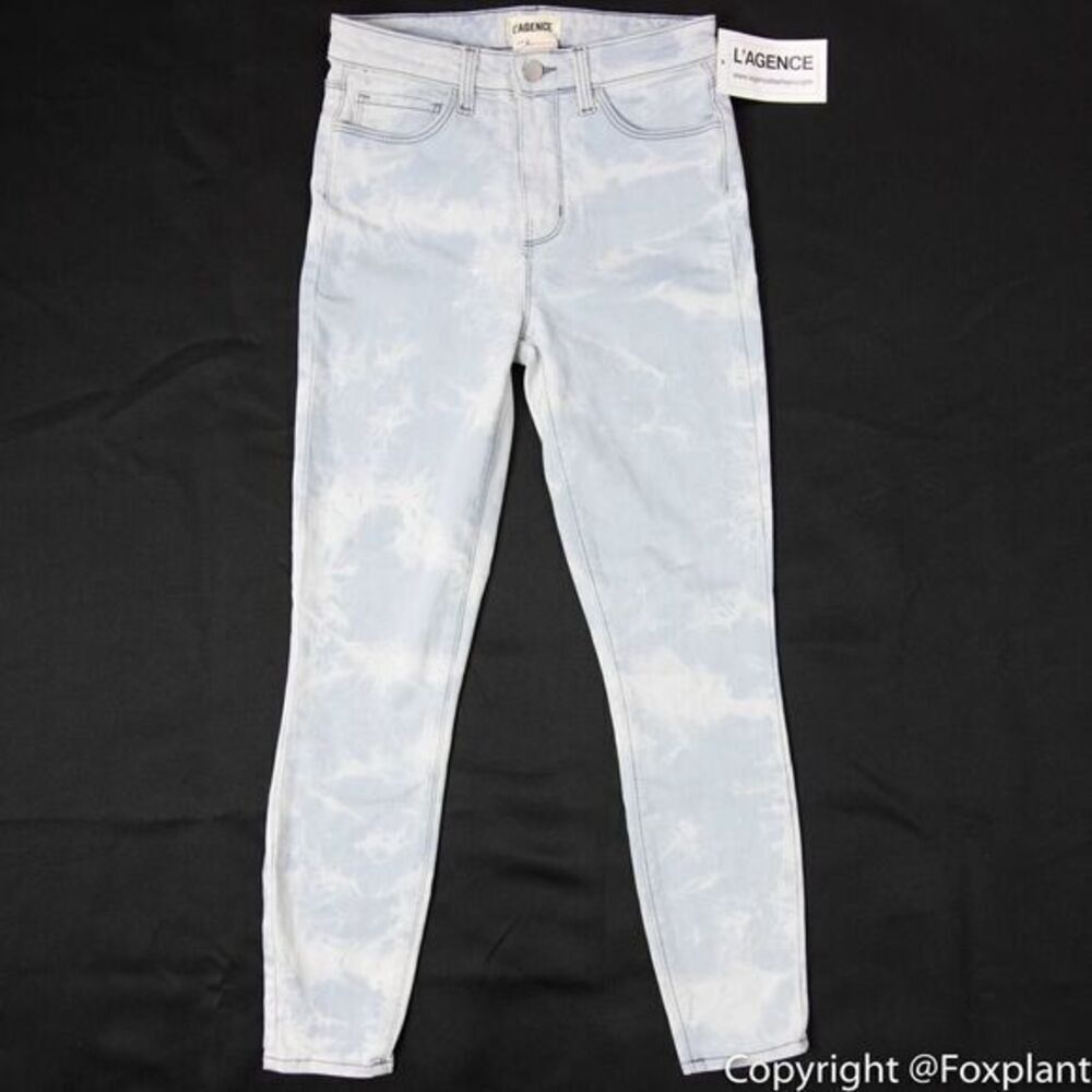 NEW L'AGENCE skinny jeans, washed, blue, size 25